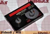Video8 / Hi8 / Digital8 - vista frontale
